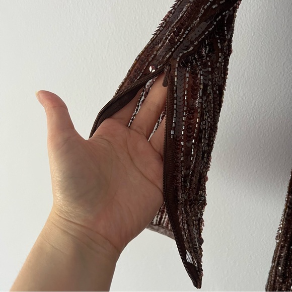 NWT Mac Duggal 93625 Long Sleeve Sequin Mini Dress - Picture 7 of 17